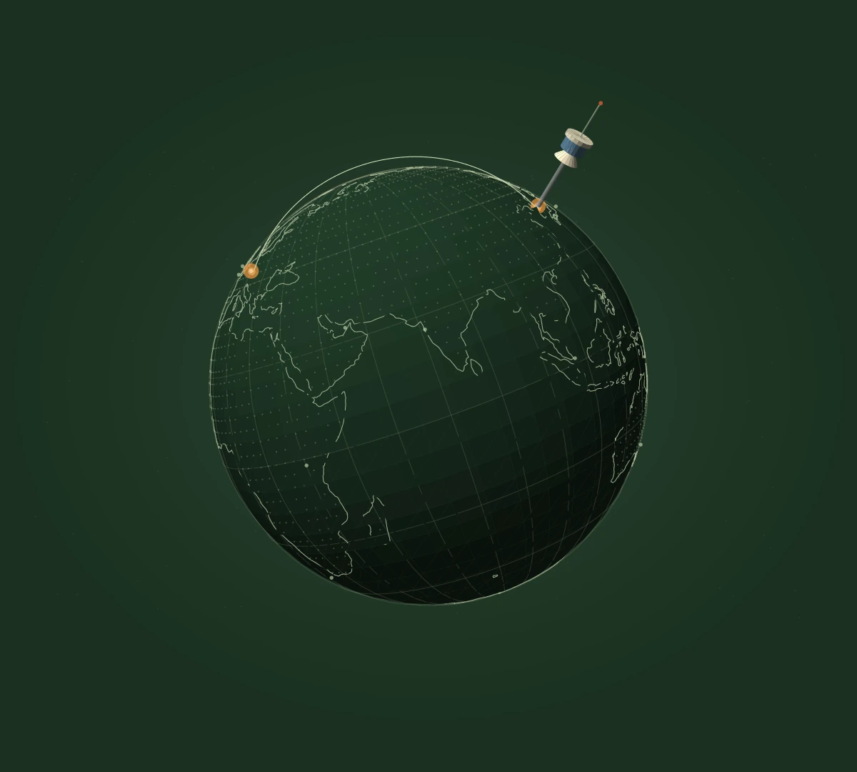 Leuchtende Verbindung zwischen Wien und Seoul, mit dem N Seoul Tower.